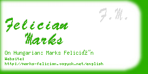 felician marks business card